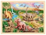 goki Einlegepuzzle Dinosaurierwanderung