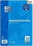 Oxford Ringbucheinlagen DIN A4, blanko, hellblau, 50 Blatt