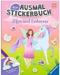 Ravensburger 48845 Mein Ausmalstickerbuch - Elfen und Einh&ouml;rner