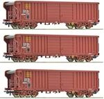 ROCO 6600285 H0 3-tlg. Set: Rolldachwagen Taems, SNCF, Ep. IV