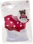 Sekiguchi Monchhichi Kleidung Herzchenkleid rot-wei&szlig;