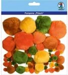 URSUS Pompons Herbstfarben, 60 St&uuml;ck