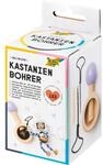 Folia Kastanienbohrer-Set aus Holz, inkl. 2x Handbohrer und Zahnstocher