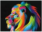 Pracht Diamond Painting Regenbogenl&ouml;we 30 x 40 cm