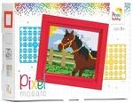 Pracht Pixel Mosaik Geschenkverpackung Pferd, Pixelbild mit Rahmen zum Gestalten
