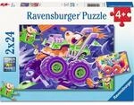 Ravensburger 12004259 Kinderpuzzle 2x24 Teile - Monster Trucks