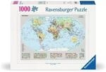 Ravensburger 12000065 Erwachsenenpuzzle 1000 Teile - Politische Weltkarte