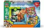 Ravensburger 12004368 Kinderpuzzle 3x49 Teile - Paw Patrol 3 Dino Movie