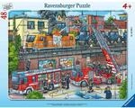 Ravensburger 05093 Kinderpuzzle 48 Teile - Feuerwehreinsatz an den Bahngleisen