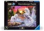 Ravensburger 12000471 Erwachsenenpuzzle 500 Teile - Einh&ouml;rner am Fluss