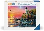 Ravensburger 12000217 Erwachsenenpuzzle 500 Teile - Leuchtturm am Abend