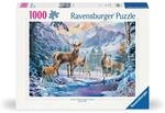 Ravensburger 12000888 Erwachsenenpuzzle 1000 Teile - Rehe und Hirsche im Winter