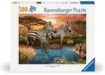 Ravensburger 12000365 Erwachsenenpuzzle 500 Teile - Zebras am Wasserloch