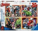 Ravensburger 07079 Kinderpuzzle 4x100 Teile - Marvel Avengers - Die m&auml;chtigen