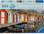 Ravensburger 12001730 Erwachsenenpuzzle 100 XL-Teile - Bunte H&auml;user in Schweden