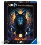 Ravensburger 12000442 Erwachsenenpuzzle 500 Teile - Leuchtender Wolf