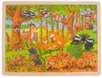 goki Einlegepuzzle Tierkinder im Wald, 48 Teile