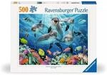 Ravensburger 12000200 Erwachsenenpuzzle 500 Teile - Delfine im Korallenriff