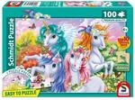 Schmidt Spiele Puzzle - Einhorn-Schnappschus, 100 Teile, Grasfaser Kinderpuzzle