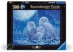 Ravensburger 12000479 Erwachsenenpuzzle 500 Teile - Eulen im Mondschein