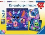 Ravensburger 12004261 Kinderpuzzle 3x49 Teile - Monsterchen
