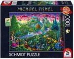 Schmidt Spiele Puzzle - Michael Fishel: Fantastische M&auml;rchenwelt, 1.000 Teile Puzzle