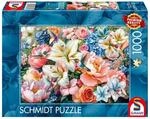 Schmidt Spiele Puzzle Blumen in Pastell, 1.000 Teile