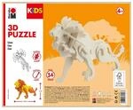 Marabu KiDS 3D Holzpuzzle L&ouml;we, 34 Teile, ca. 19,5 x 13 cm