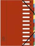 Exacompta 55125E Harmonika Ordnungsmappe, rot