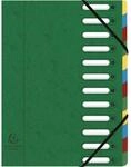 Exacompta 55123E Harmonika Ordnungsmappe, gr&uuml;n