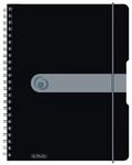 Herlitz Spiralblock A4 to go 80 Blatt Sonderlineatur kariert schwarz