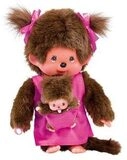 SEKIGUCHI 236200 Monchhichi - Mutter mit Baby pink