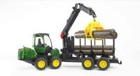 BRUDER 02133 John Deere 1210E R&uuml;ckezug mit 4 Baumst&auml;mmen und Holzgreifer