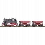PIKO 37100 G Start-Set G&uuml;terzug BR 80 mit 2 Sch&uuml;ttgutwagen, DB, Ep. III