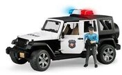 BRUDER 02526 Jeep Wrangler Unlimited Rubicon Polizeifahrzeug, Licht & Sound und