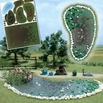 BUSCH 1210 H0 Gartenteich-Set