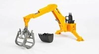 BRUDER 02338 Zubeh&ouml;r: Heckbagger mit Greifer