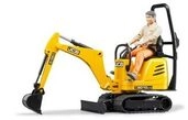BRUDER 62002 JCB Mikrobagger 8010 CTS und Bauarbeiter