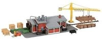 KIBRI 39816 H0 S&auml;gewerk mit Kran, Schwellens&auml;ge und Inneneinrichtung