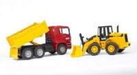 BRUDER 02752 MAN TGA Kipp-LKW und Gelenkradlader FR 130