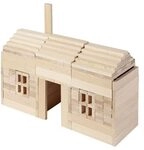 GOKI 58563 Bausteine, GOKI nature 10,5 x 2,1 x 0,7 cm, Holz, 200 Teile
