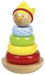 GOKI 58577 Stapel-Stehaufm&auml;nnchen Prinz, GOKI basic. &Oslash;= 9 cm, H= 14,8 cm, Holz, 6