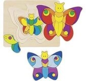 goki 57899 Schichtenpuzzle Schmetterling
