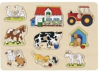 goki 57908 Steckpuzzle Bauernhof