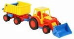 WADER 37657 Basics Traktor mit Schaufel und H&auml;nger - farblich sortiert