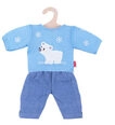 HELESS 2934 Puppen-Eisb&auml;r-Pullover mit Jeans, Gr. 35-45 cm