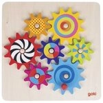 GOKI 58530 Zahnradspiel 20,5 x 20,5 x cm, Holz, 8 Teile