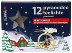 Sigro 12er Set Pyramiden-Teelichte mit gro&szlig;er Flamme f&uuml;r Teelichtpyramiden 4...