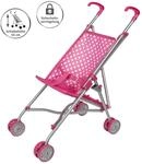 Idena Puppenbuggy zusammenklappbar pink 52x26x55cm Schiebeh&ouml;he 55cm