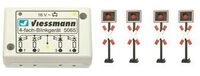 VIESSMANN 5835 H0 Andreaskreuze, 4 St&uuml;ck mit Blinkelektronik